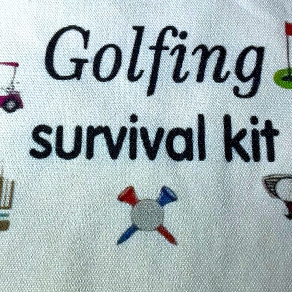 Golf Survival Kit Multipurpose Storage Bag Cosmetic Tee’s Pencil Scorecard White - Picture 7 of 16